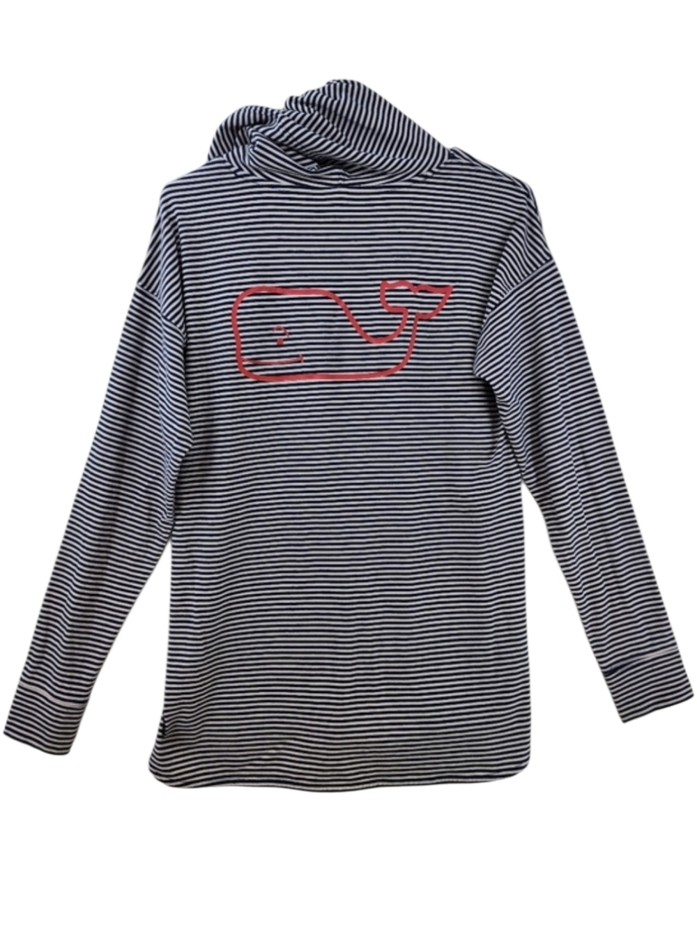 Vineyard Vines Striped Pullover Hoodie Tee Womens Size Small Nautical Resortwear